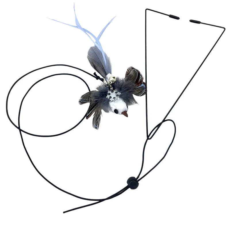 Interactive Cat Toy Hanging Clip Door Plush Mouse Self-Hi Hanging Door Elastic Funny Cat Toy Juguetes Para Gatos Rascador Gato