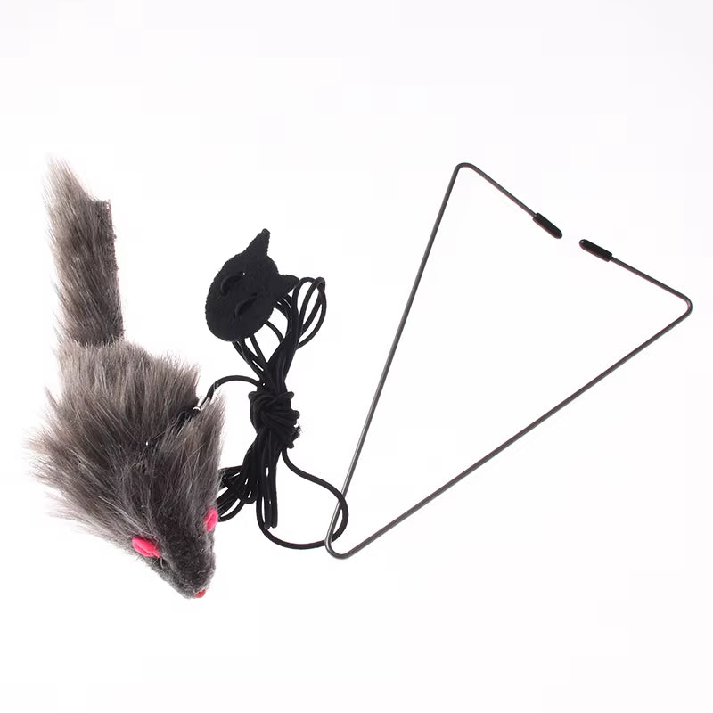 Interactive Cat Toy Hanging Clip Door Plush Mouse Self-Hi Hanging Door Elastic Funny Cat Toy Juguetes Para Gatos Rascador Gato